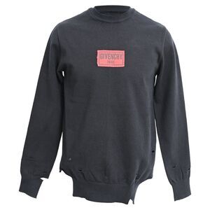 Givenchy Distressed Logo Patch Sweatshirt in Black Cotton